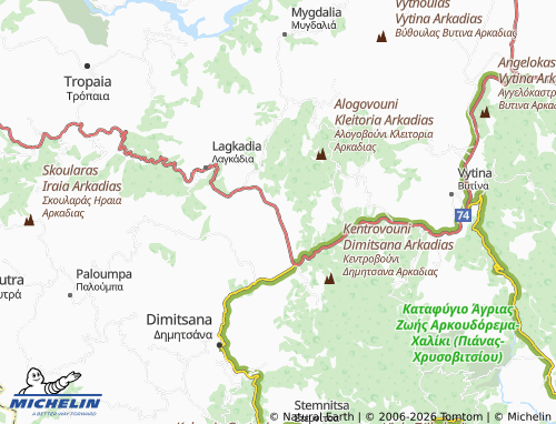 MICHELIN Kaloneri map - ViaMichelin
