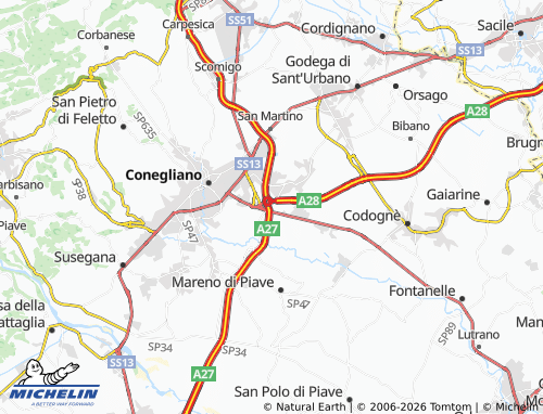 Mappa MICHELIN Saccon - ViaMichelin