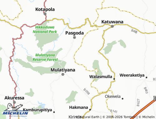 Mappa MICHELIN Mathuwakanda - ViaMichelin