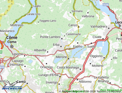 MICHELIN Erba map - ViaMichelin