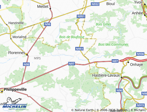 MICHELIN Flavion map - ViaMichelin