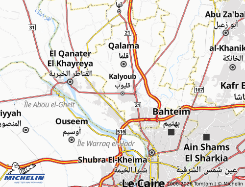 Mappa MICHELIN Qalyoub - ViaMichelin