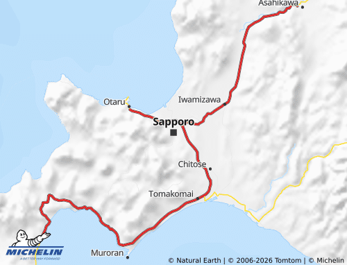 Kaart MICHELIN Hokkaido - ViaMichelin