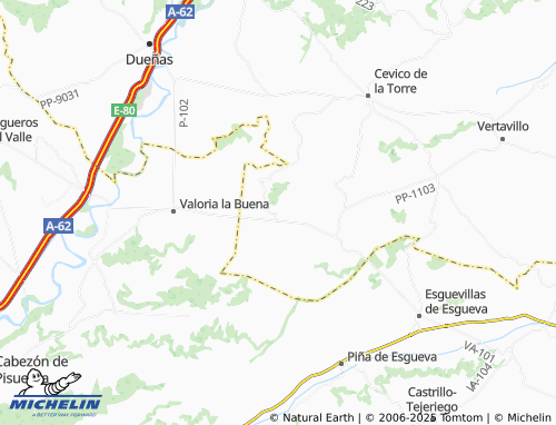 MICHELIN Cubillas de Cerrato map - ViaMichelin