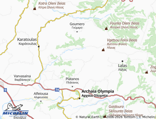 Carte MICHELIN Chelidoni - ViaMichelin