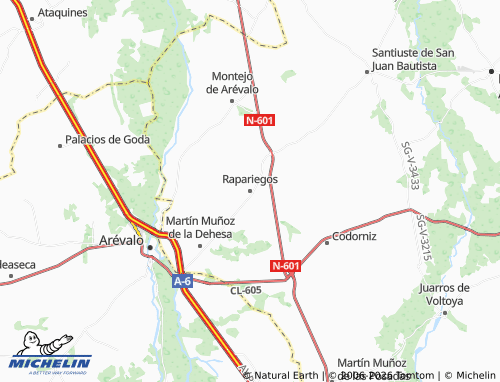 MICHELIN Rapariegos map - ViaMichelin