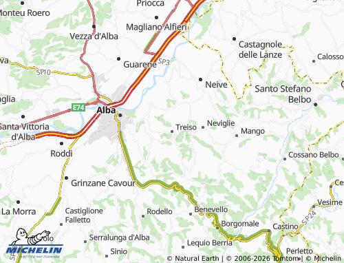 Mappa MICHELIN Treiso - ViaMichelin
