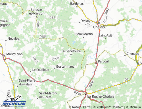 Kaart MICHELIN La Genétouze - ViaMichelin