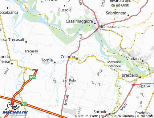 Mappa MICHELIN Colorno - ViaMichelin