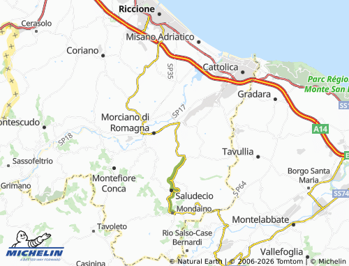 Mappa MICHELIN Ponte Rosso - ViaMichelin