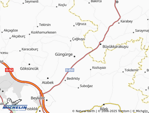 MICHELIN Güngürge map - ViaMichelin
