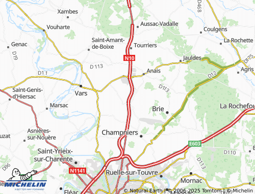 MICHELIN-Landkarte Le Breuil-Pinaud - ViaMichelin
