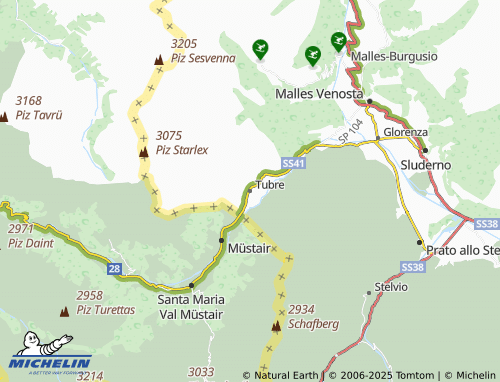 MICHELIN Tubre map - ViaMichelin
