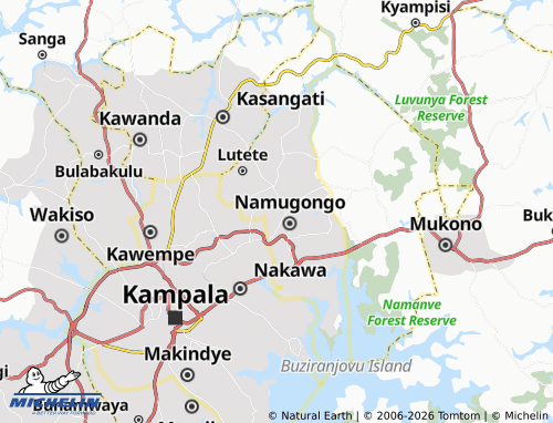Mappa MICHELIN Kyaliwajjala - ViaMichelin