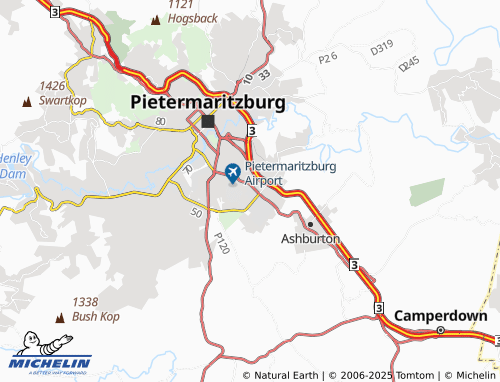 MICHELIN Mkondeni Industrial Area map - ViaMichelin