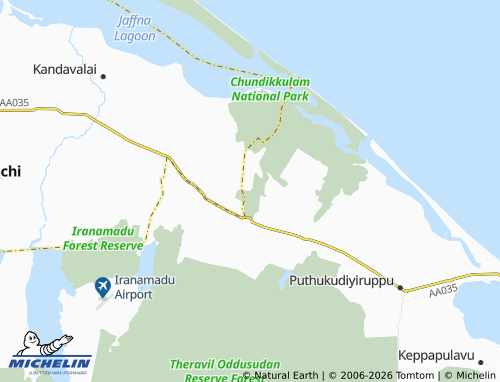 Mapa MICHELIN Udayarkattu North - ViaMichelin