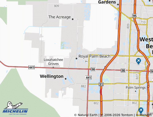 Carte MICHELIN Royal Palm Beach - ViaMichelin