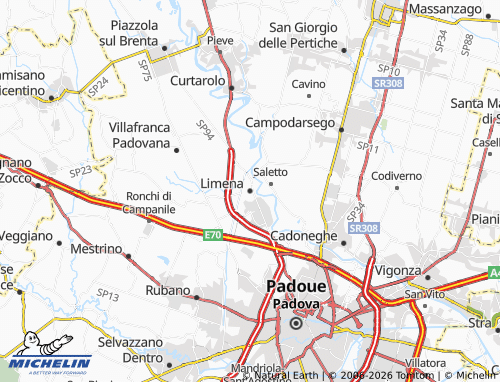 Mapa MICHELIN Limena - ViaMichelin