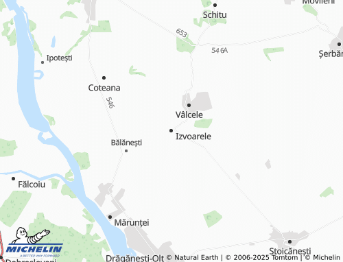 MICHELIN Izvoarele map - ViaMichelin