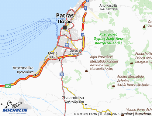 MICHELIN Saravali map - ViaMichelin