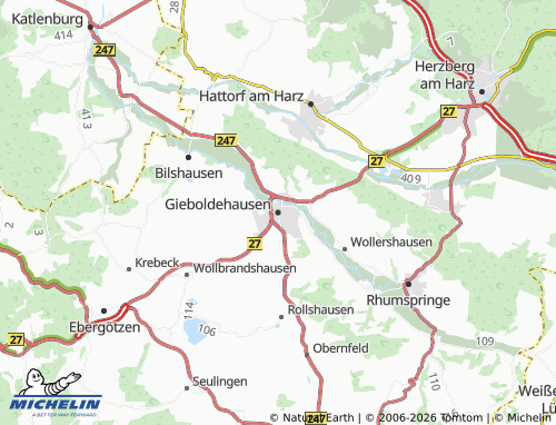 MICHELIN Gieboldehausen map - ViaMichelin