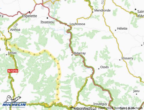 MICHELIN-Landkarte Bidarray - ViaMichelin