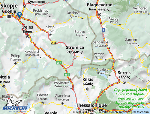 Mapa MICHELIN Jugoistochen - ViaMichelin