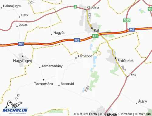 Mapa MICHELIN Tarnabod - ViaMichelin