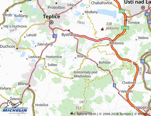 Mappa MICHELIN Bžany - ViaMichelin