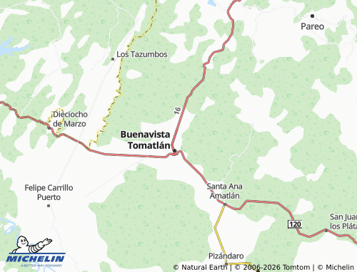 MICHELIN Morelos map - ViaMichelin