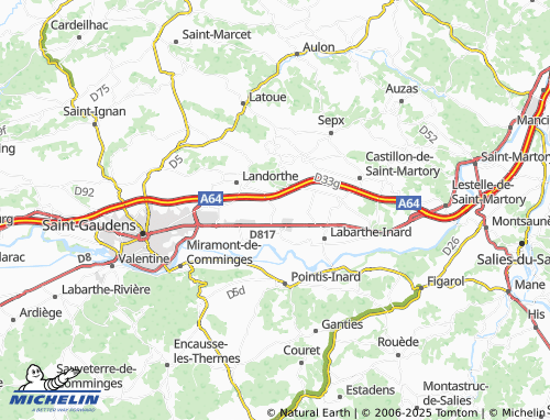 MICHELIN Savarthès map - ViaMichelin