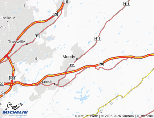 Mapa MICHELIN Moody - ViaMichelin