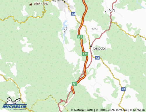 Mapa MICHELIN Cetinjani - ViaMichelin