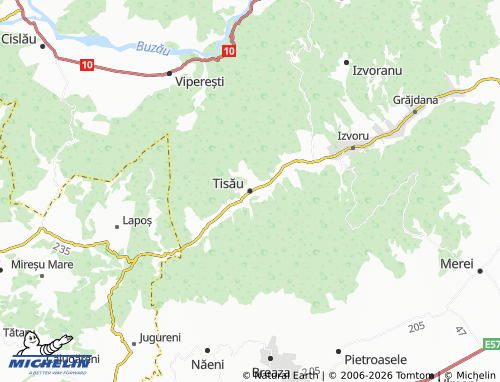 MICHELIN Tisău map - ViaMichelin