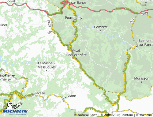 Mappa MICHELIN Laval-Roquecezière - ViaMichelin