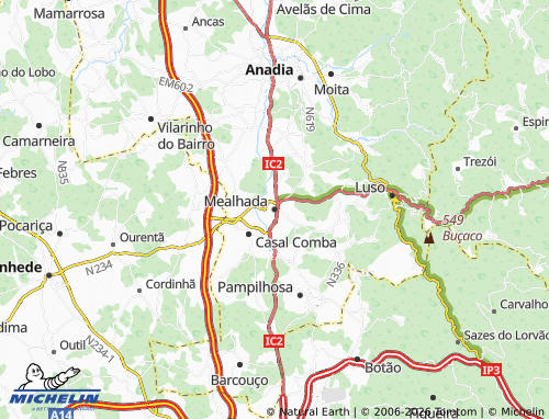MICHELIN Mealhada map - ViaMichelin