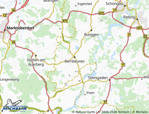 MICHELIN Bernbeuren map - ViaMichelin