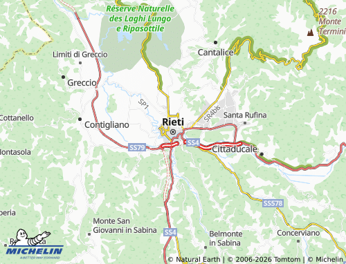 Mappa MICHELIN Rieti - ViaMichelin