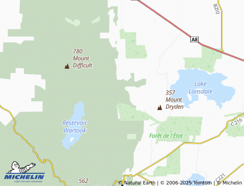 Mapa MICHELIN Mount Dryden - ViaMichelin