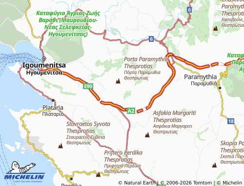 MICHELIN Nounesation map - ViaMichelin