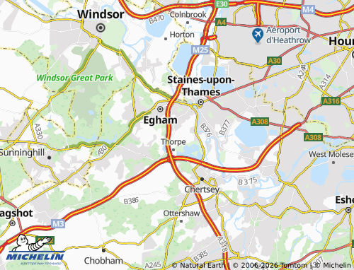 Carte MICHELIN Thorpe Lea - ViaMichelin