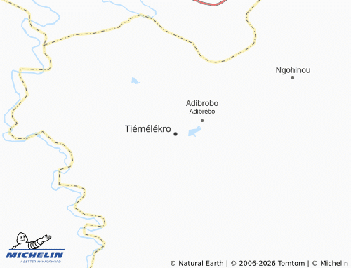 MICHELIN-Landkarte Tiémélékro - ViaMichelin