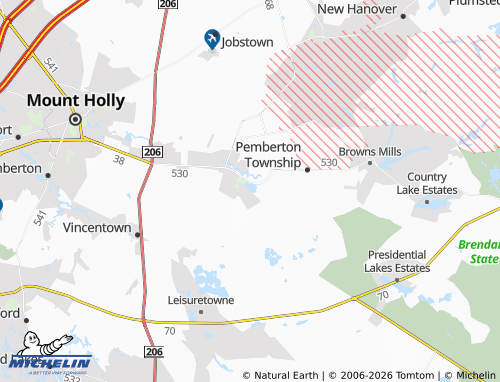 Mappa MICHELIN Pemberton Heights - ViaMichelin