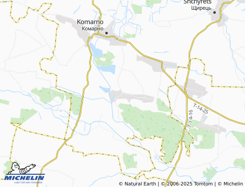 MICHELIN Pidzvirynets map - ViaMichelin