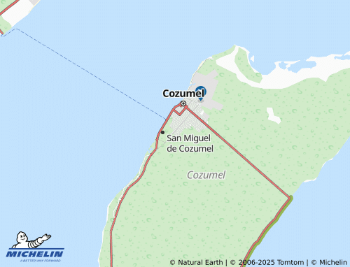 MICHELIN Cozumel Turístico map - ViaMichelin