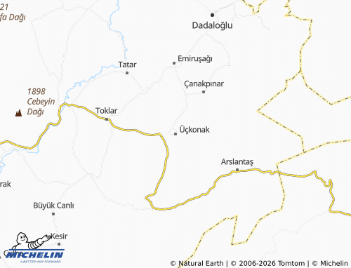 MICHELIN Üçkonak map - ViaMichelin