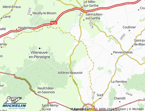 MICHELINLandkarte Les Aulneaux ViaMichelin