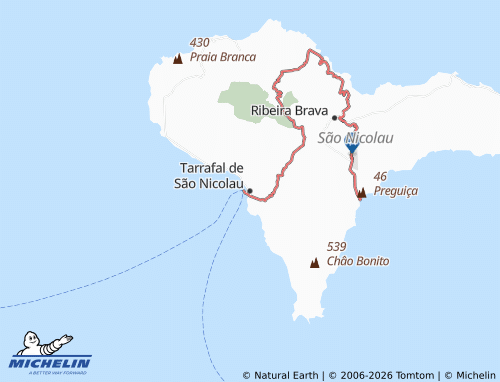 Carte MICHELIN Tarrafal de São Nicolau - ViaMichelin