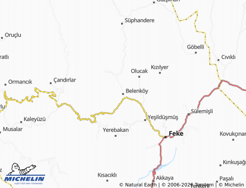 MICHELIN Belenköy map - ViaMichelin