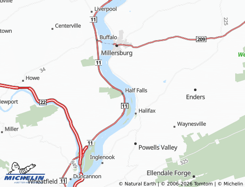 Kaart MICHELIN Half Falls - ViaMichelin